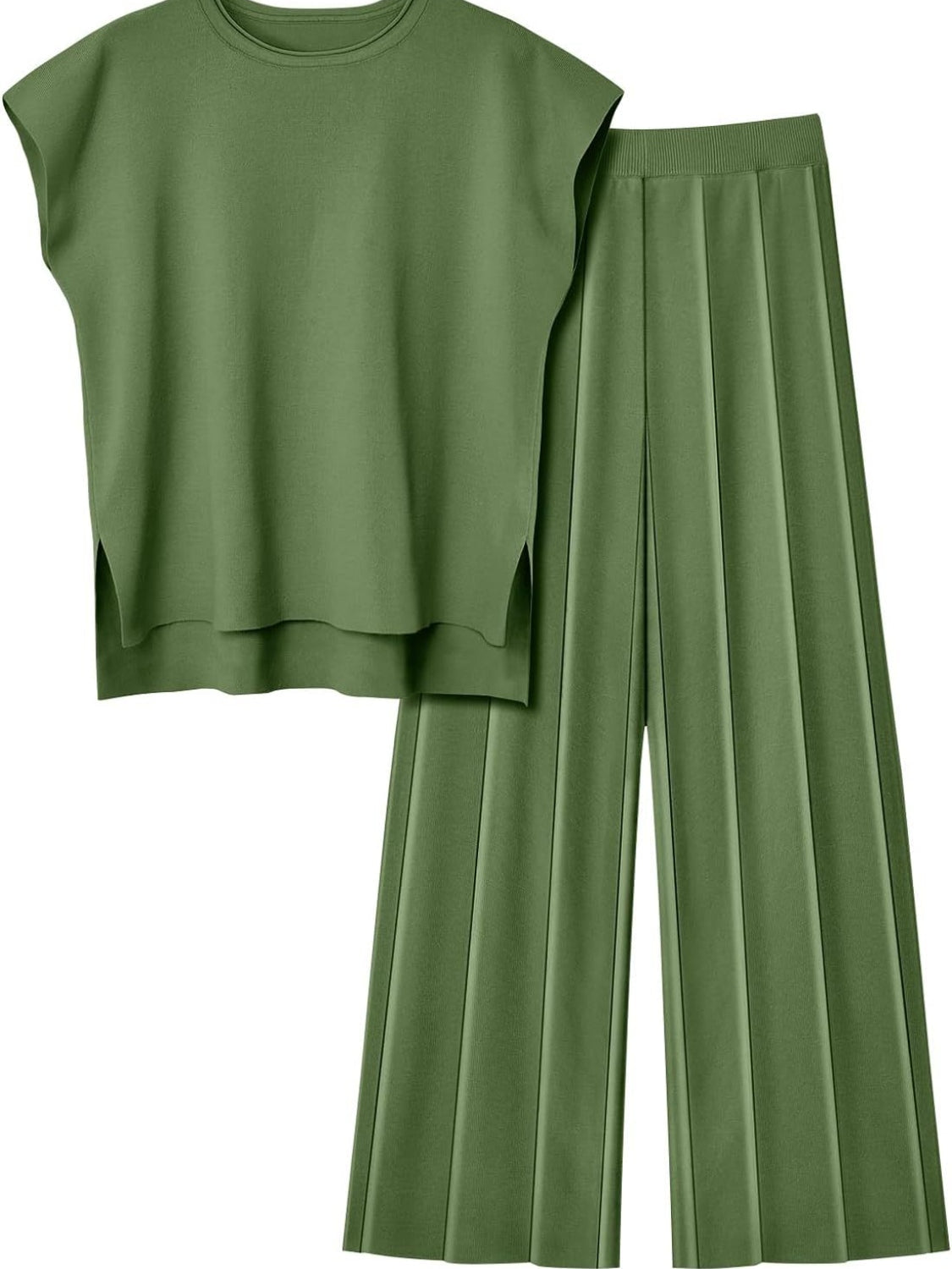Round Neck Cap Sleeve Top
