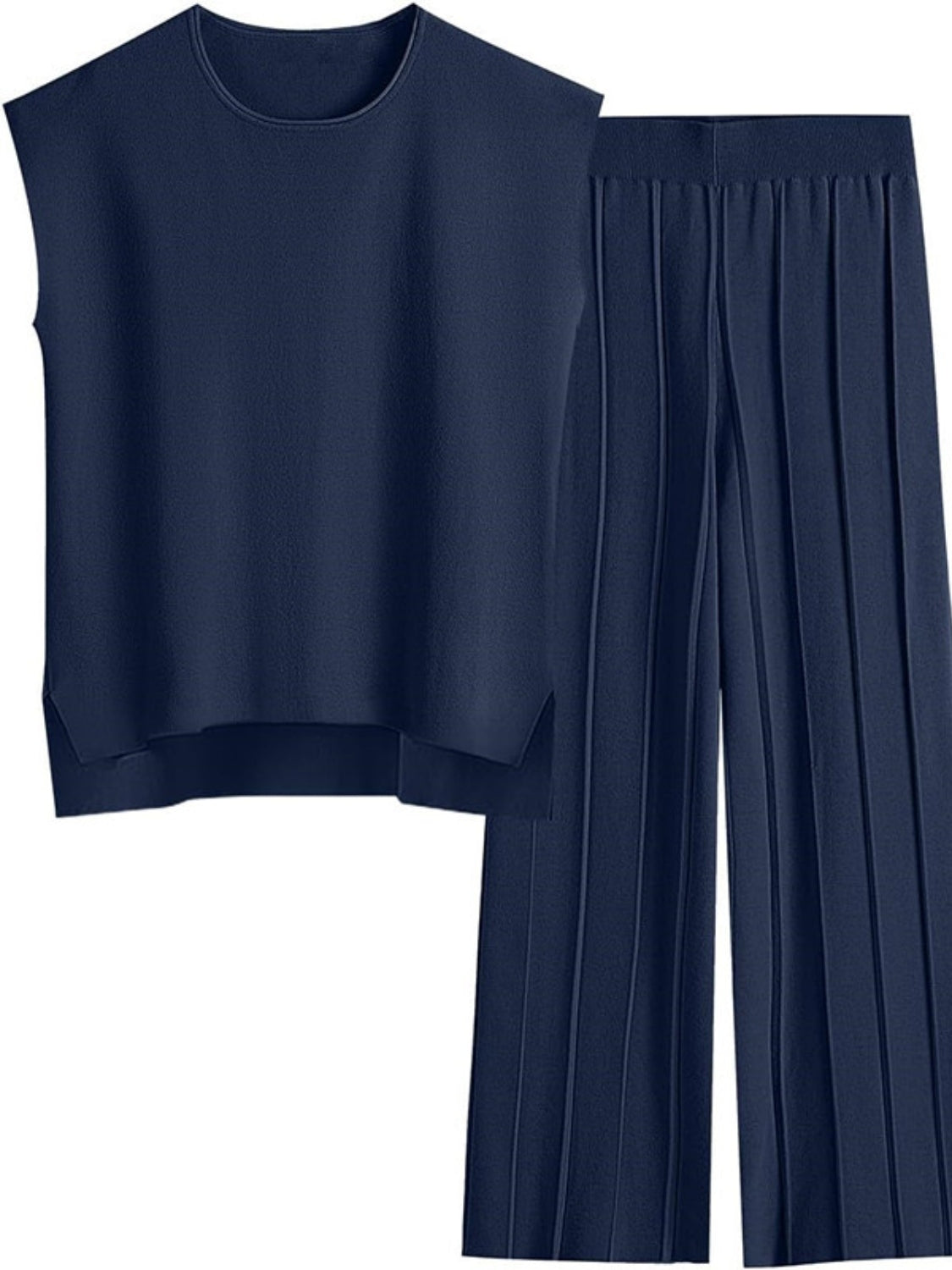 Round Neck Cap Sleeve Top