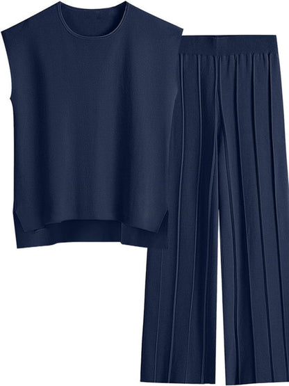 Round Neck Cap Sleeve Top