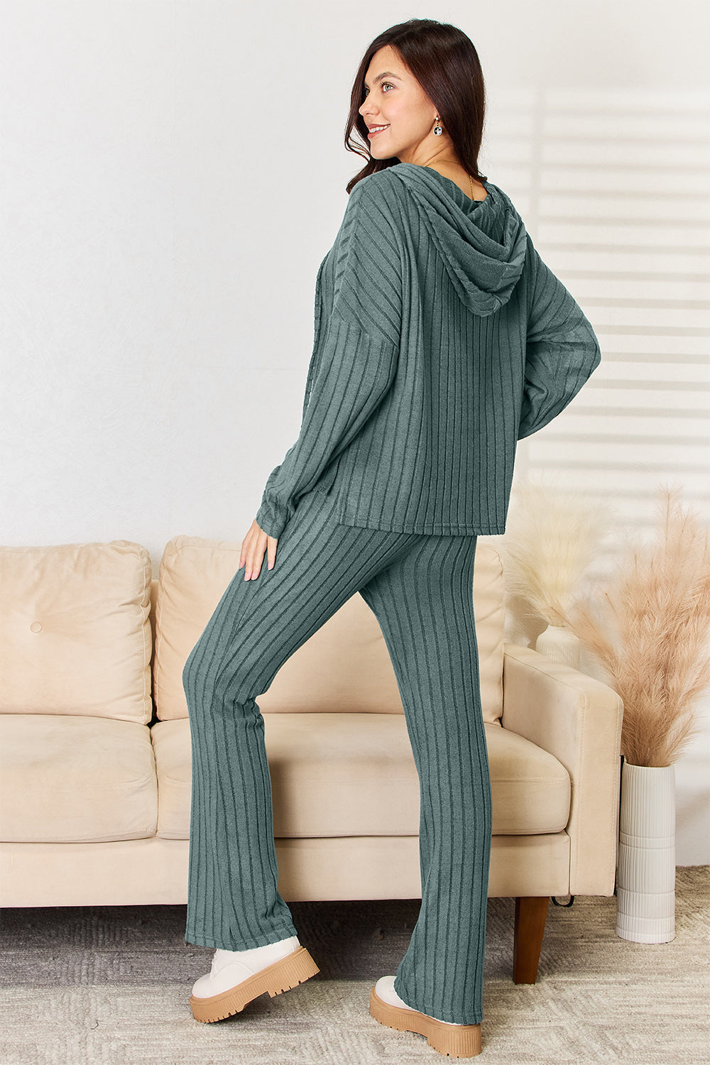 Basic Bae Full Size Ribbed Drawstring