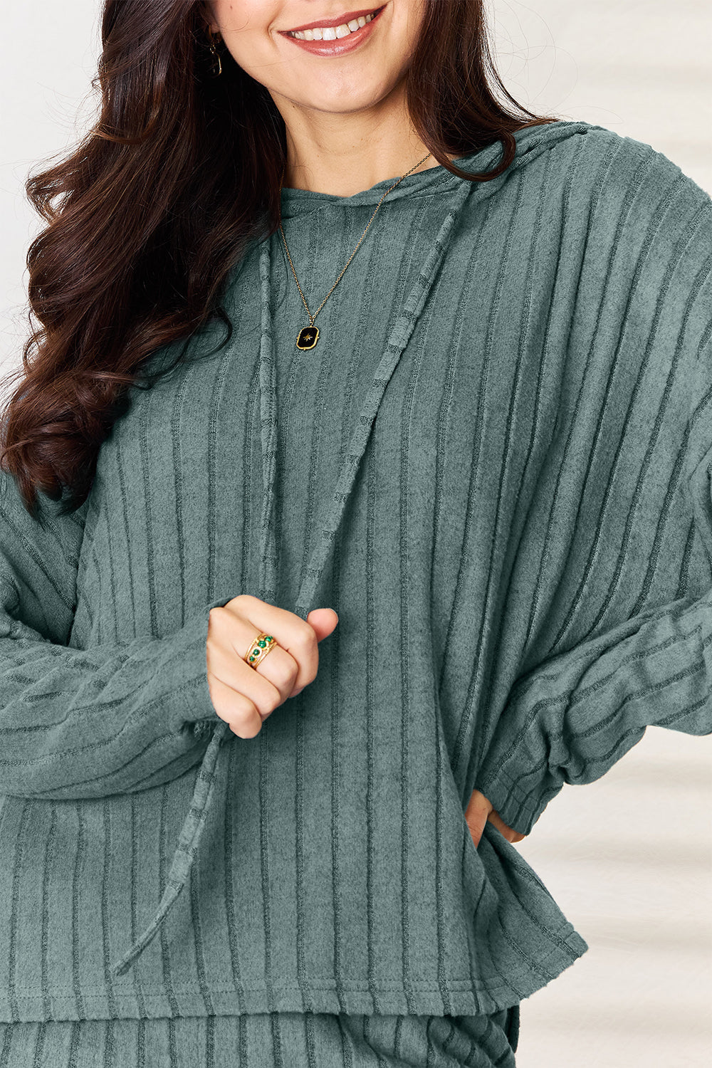 Basic Bae Full Size Ribbed Drawstring
