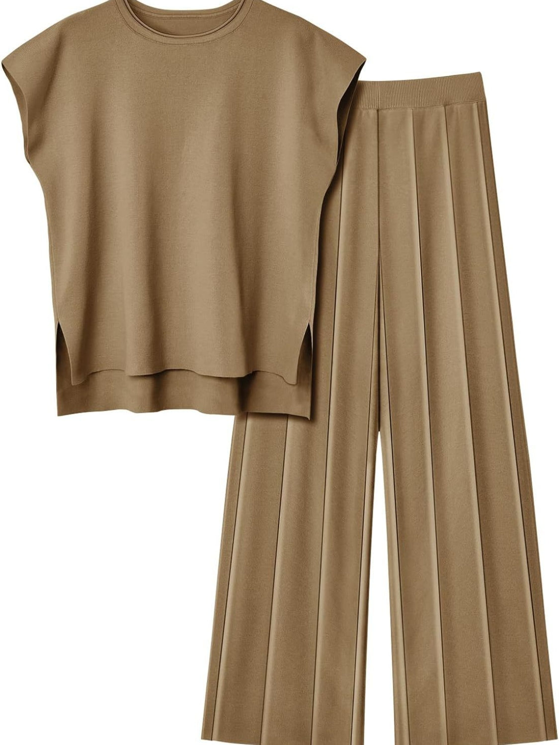 Round Neck Cap Sleeve Top