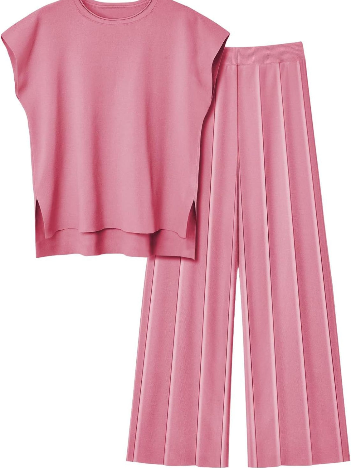 Round Neck Cap Sleeve Top