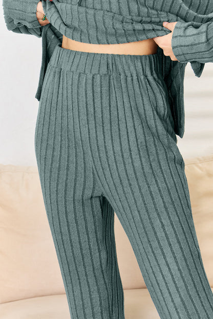 Basic Bae Full Size Ribbed Drawstring