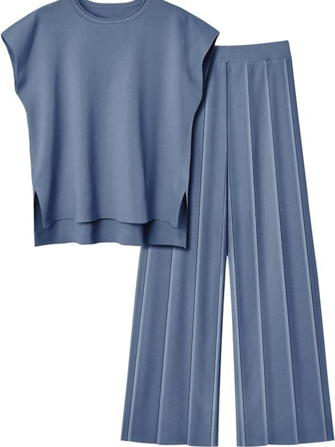 Round Neck Cap Sleeve Top