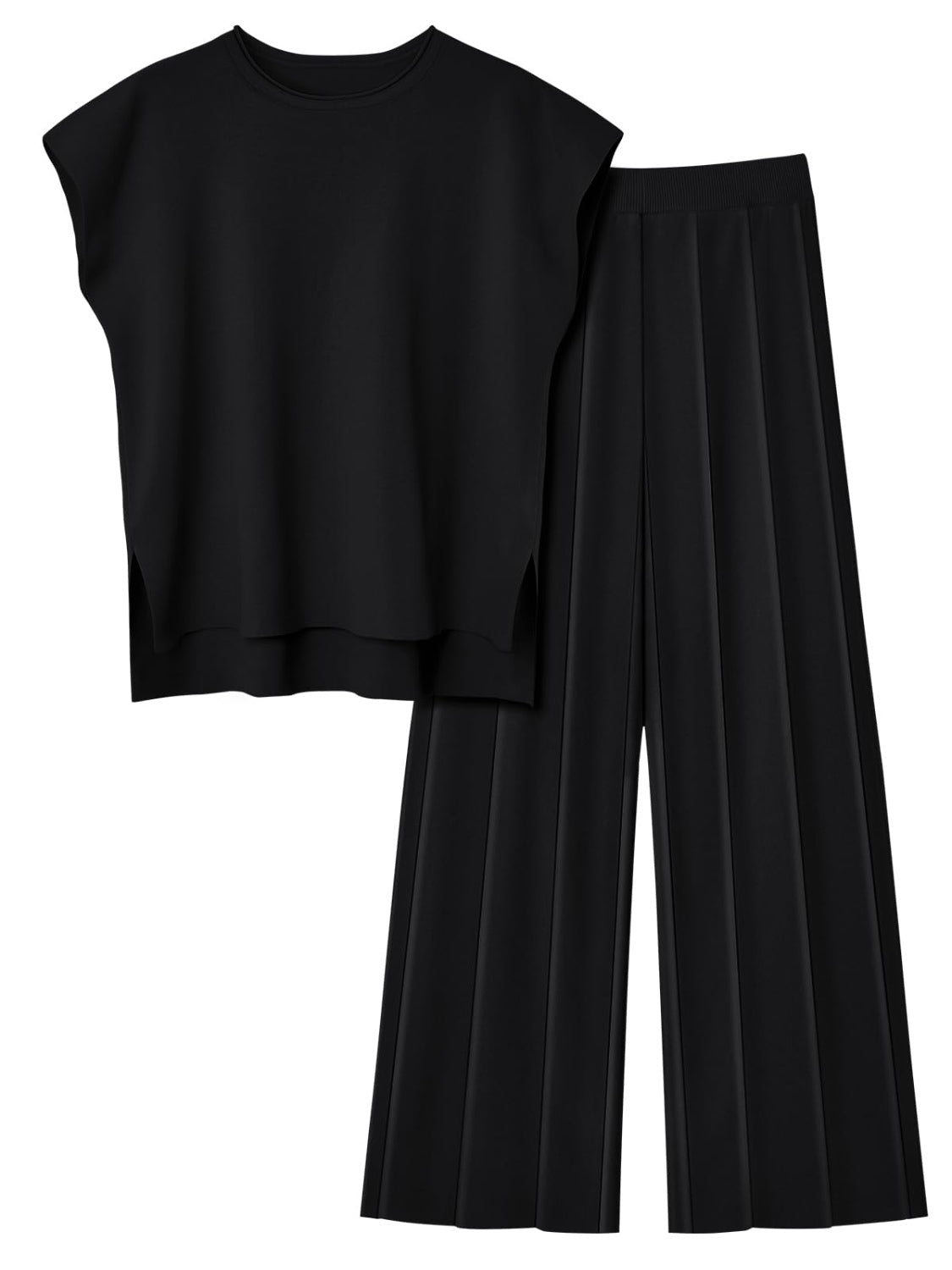 Round Neck Cap Sleeve Top