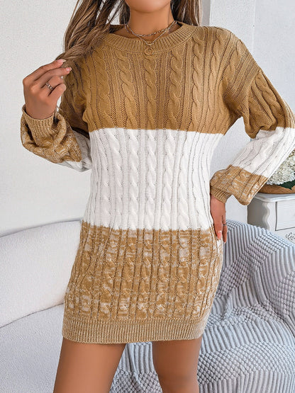 Cable-Knit Round Neck 