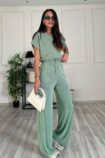 Round Neck Short Sleeve Top 