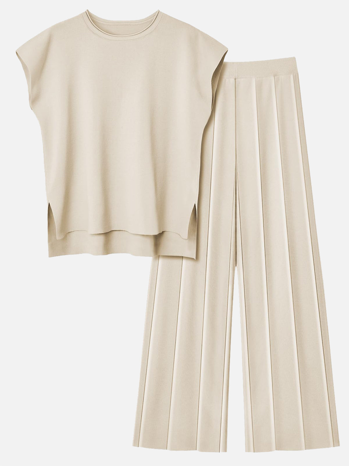Round Neck Cap Sleeve Top
