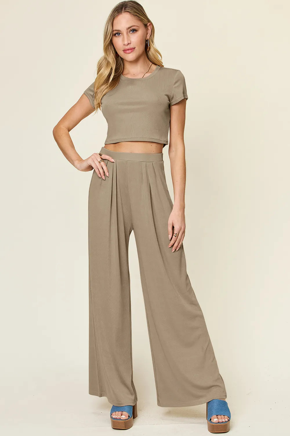 Round Neck Top & Pants Set