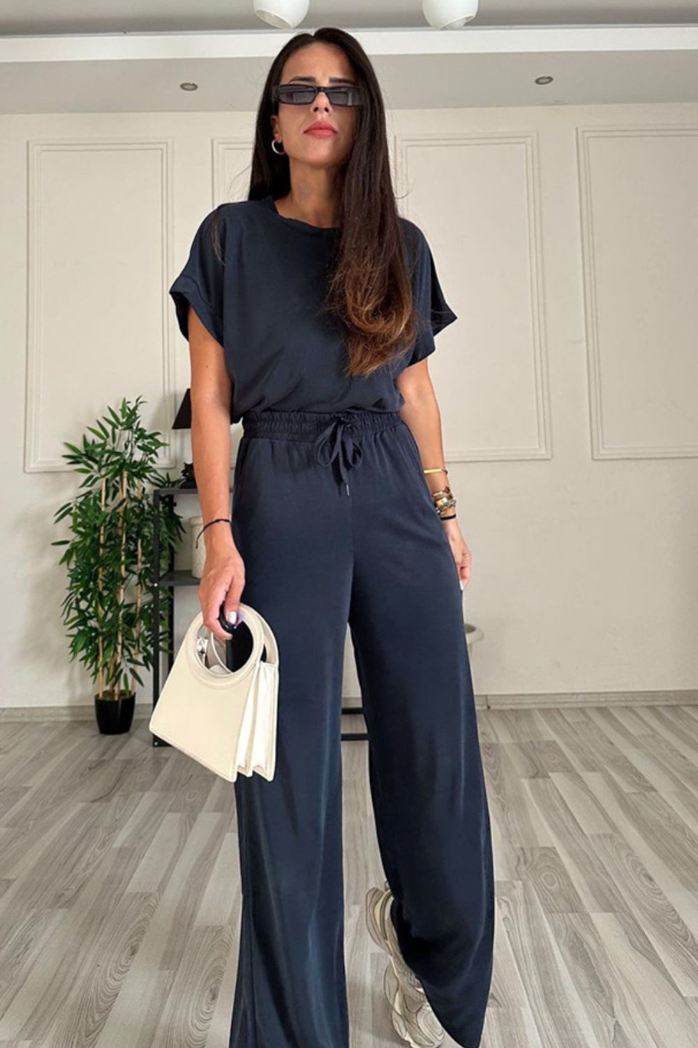 Round Neck Short Sleeve Top 
