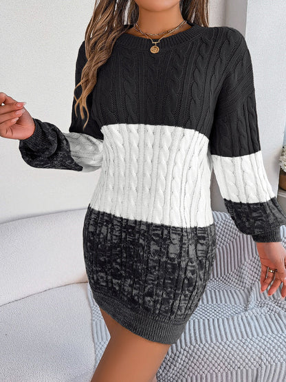 Cable-Knit Round Neck 