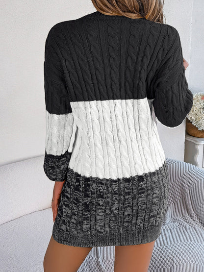 Cable-Knit Round Neck 