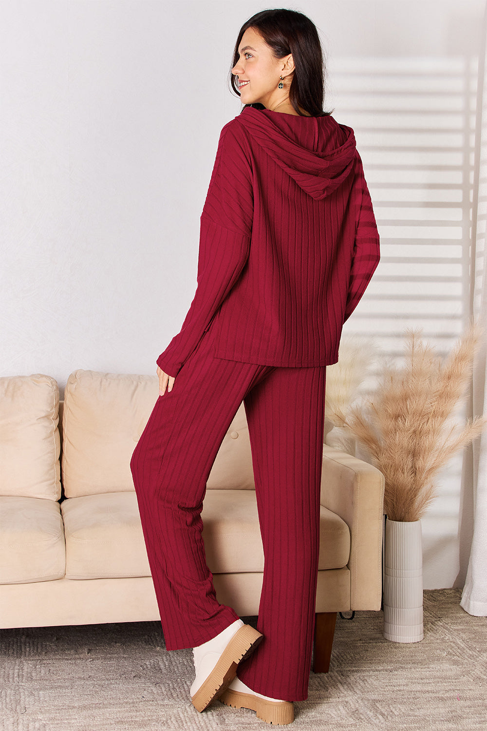 Basic Bae Full Size Ribbed Drawstring