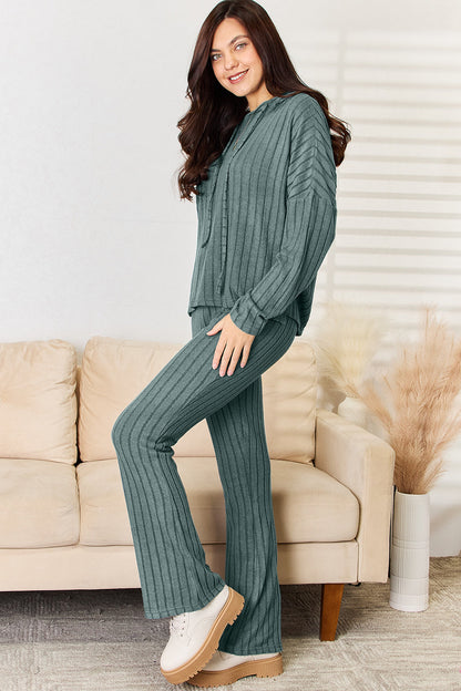 Basic Bae Full Size Ribbed Drawstring