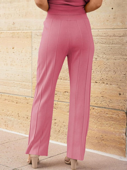 Round Neck Cap Sleeve Top