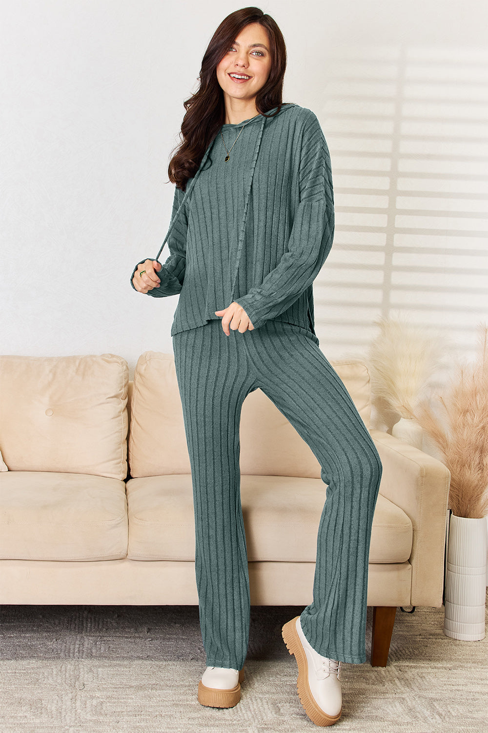 Basic Bae Full Size Ribbed Drawstring